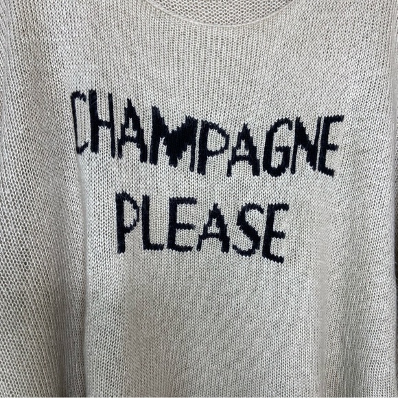 Wooden Ships M/L CHAMPAGNE PLEASE SWEATER - Picture 5 of 8